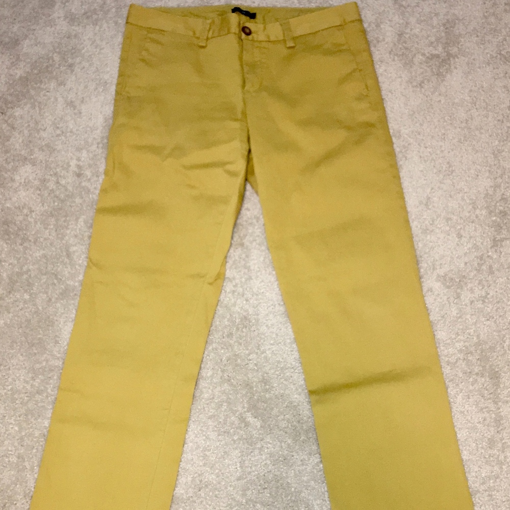 2 GAP Pairs Mustard/Navy Straight Leg Pants